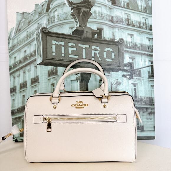 Coach F79946 Rowan Satchel IN CHALK - Picture 2 of 8